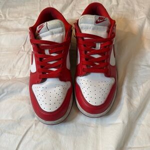 Nike Red and White Athletic Shoes